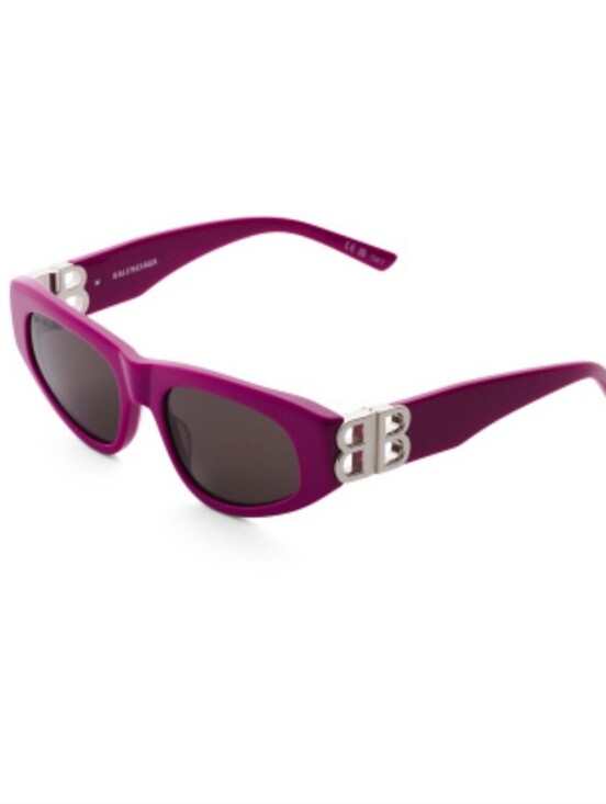 Gorgeous Balenciaga Fuchsia Cat Eye BB Logo Designer Sunglasses BB0095S Nwt main image 8